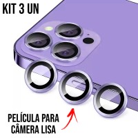 Película de Câmera Lisa iPhone 15 Pro e 15 Pro Max - Lilás